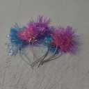 4 prs Tinsel Pom Pom Headband Fluffy Ball Hair Loop Blue Feathers Headwear for Costume Cosplay Party School Festivals Assorted Colors