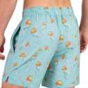 Men's Swim Trunks, 2 in 1 Board Shorts Swimsuit Quick Dry Beach Shorts with Pockets Compression Liner Bathing Suits (Blue, L)