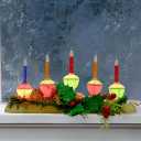 5 Light Multicolor Bubble Candle Lamp, Plug in Christmas Electric Window Candles with 6 Traditional Bubble Light(1 Spare), Vintage Bubble Light Candle Great for Holiday Party Home Window Decorations