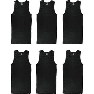 Gelante 6 Packs 100% Cotton Athletic Men's Basic Tank Top 7001-BK-M Black