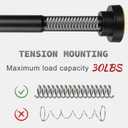 Thestoa Shower Curtain Rod Adjustable 43-66 inch, 1"Diameter Spring Tension Curtain Rod No Drill, Anti-Rust Non-Slip Shower Rod, Black Shower Curtain Rod for Bathroom Tension