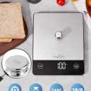 JOYHILL Food Scale, 22lb Digital Kitchen Scale Food Ounces and Grams for Weight Loss, Baking and Cooking, Premium Stainless Steel Food Weight Scale with LED Display, Batteries Included, Silver