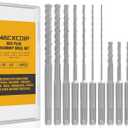 12PCS SDS Plus Rotary Hammer Drill Bits Set, Masonry Drill Bits for Concrete, Stone, Brick and Block, 1/8"-1/2"