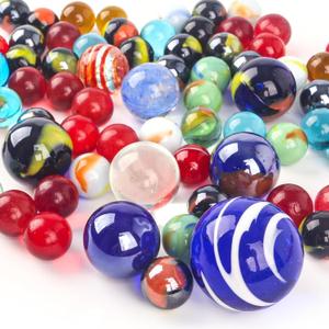 AMOR PRESENT 85PCS Glass Marbles, Space Marbles 4 Sizes Assorted Colors, for Board Game Space Party Favor