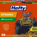 Hefty Strong Lawn & Leaf Trash Bags, 39 Gallon, 38 Count (Black)