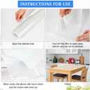 Hushee Silicone Mats for Kitchen Counter in Roll 120'' x 24'' Nonslip Cuttable Heat Resistant Mat for Kitchen Countertop Placemat(Transparent)