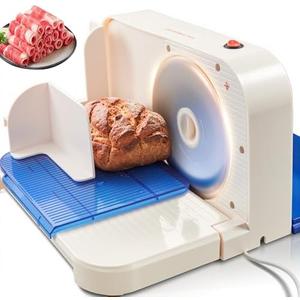 Meat Slicer, Electric Food Slicer with 7" Stainless Steel Blade, Child Lock Protection, 0-20mm Adjustable Thickness,Foldable Meat Slicer Machine for Home Ham, Cheese, Bread, Fruit & Veggies
