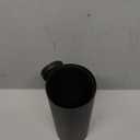 FVITA Toilet Brush Wall Mount Toilet Brush with Holder for Bathroom Stainless Steel Matte Black (Round)