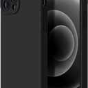 Designed for iPhone 12 Pro Case - Upgraded Enhanced Camera Protection - Soft Microfiber Lining Inside - Liquid Silicone Shockproof Protective Phone Case 6.1" for Men Women Girls - Black