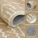 Wonnitar Moroccan Washable Kitchen Runner Rug 2'6"x8', Non-Slip Boho Rug Runners for Hallways, Farmhouse Floor Carpet Soft Runner for Bathroom Hall Entyway (Kakhi,2'6"x8')