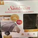 Sunbeam Royal Luxe Night Fog Heated Blanket 12-Heat Settings Auto Off Machine Washable Twin 62x84