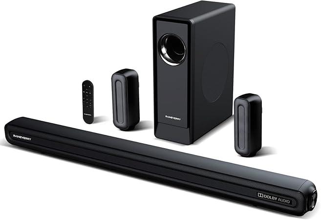 5.1 CH Surround Sound Bar with Dolby Audio, Sound Bars for TV, Wireless Subwoofer & Rear Speaker, Dolby Digital Plus, Bluetooth 5.3, Surround Sound System for Home Theater, 4K & HD TVs| HDMI & Optical Sound Bar Only 5.1 CH Surround Sound Bar with Dolby Audio, Sound Bars for TV, Wireless Subwoofer & Rear Speaker, Dolby Digital Plus, Bluetooth 5.3, Surround Sound System for Home Theater, 4K & HD TVs| HDMI & Optical Sound Bar Only