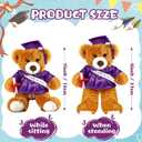 Foilswirl Graduation Bear 2026 with Gown Cap Tassel 9 Purple Graduation Stuffed Animal Plush Bear Toy for Class of 2026 Prek Preschool Kindergarten High School College Graduate Gift