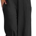Lepunuo Womens Casual Loose Jumpsuits Summer Boho Wide Leg Rompers Sleeveless Overalls with Pockets (Size: Medium,Black)