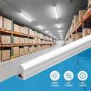 6 Pack T5 LED Shop Light, 4FT, 2200lm, 6500K Led Tube Lights Indoor, Ceiling and Under Cabinet Lighting, Plug in Bar Light for Room Garage Workshop, Corded Electric with ON/Off Switch
