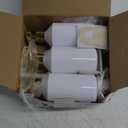 Shampoo and Conditioner Dispenser Set of 3 for Wall Mount,16.9 fl oz Drill Free Shower Soap Bottles with Labels,Refillable Body Wash Dispensers for Bathroom Decor (White Bottles + Gold Pumps)