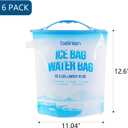 6 Pack Reusable Ice Bags & Ice Packs for Cooler, Long Lasting Freezer Packs  Ice Cube Bags with Sealed Sliding Handle or 11x14 Inch Ice Packs for Lunch Box Camping Fishing
