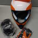 Youth Dirt Bike Helmet DOT Certified - Full Face Motorcycle Helmet for Off-Road, ATV, Street Riding, Includes Adjustable Goggles & Protective Gloves, XL