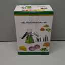 Manual Rotary Potato Grater Kitchen Mandoline Vegetable Slicer with 3 Interchangeable Blades Easy to use (Green)