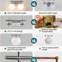 AIJIASI Brushed Nickel Vanity Light for Bathroom, 2-Lights Modern Vanity Lighting with Milky White Frosted Glass Shade, Bathroom Light Fixture Mid Century Wall Sconce (Exclude E26 Bulb)
