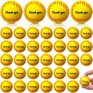 40 Pcs Mini Foam Softball Stress Balls Bulk Softball Gift for Team 1. 57 Inch Thank You Gift for Kids Teacher Birthday Anxiety Relief Party Favor Supplies