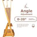 DJAR Art Easel for Painting with Storage Drawer, Middle Mast Adjustable to 75", Solid Beech Wood Artist H-Frame Easel for Adults, Students, Hold Canvas up to 36", Natural, 17.3 inches x 17.7 inches x 59 inches