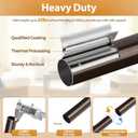 TONIAL Bronze Curtain Rod 32 to 120 Inches, 7/8 Adjustable Curtain Rods for Windows 20 to 116 Inches, Splicing Drapery Rods Heavy duty with Netted Texture Finials