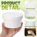Fulmoon 15 oz 100 Pack Paper Containers with Lids Soup Bowl Cup, White