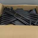 Plastic Extra Wide Suit Hangers, Pack of 15, Width: 17.7",Notched Shoulders & Metal Hooks, Black