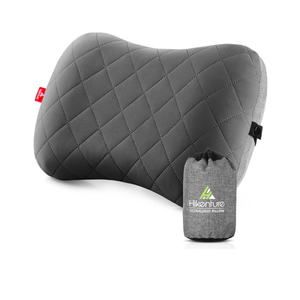 Hikenture Camping Pillow with Removable Cover - Ultralight Inflatable Pillow for Neck Lumbar Support - Upgrade Backpacking Pillow - Washable Travel Air Pillows for Camping, Hiking, Backpacking
