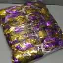 12 Pcs Cheerleading Pom Poms Bulk, Plastic Metallic Foil Cheer Hand Flowers, Cheerlead Pompoms for Sports Team Ball Game, 12 Inch (Purple/Gold)