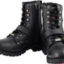 Milwaukee Leather Men's Classic Motorcycle Boots (Size 10) (Black)