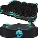 Thicken 19.7in Seat Cushion, Gel Seat Cushion for Long SittingOffice Chair, Wheelchair, Car Cushion, Large Cooling Pad for Back Pain, Sciatica, Tailbone Pain Relief (XX-Larger19.7*16.1*3.5in))