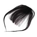 FRCOLOR Clip in Hair Bangs Ultra Fringe Hair Extensions for Natural Look Comfortable Daily Wear Stylish Matte Design Easy to Restyle with Scissors Curling (Black)