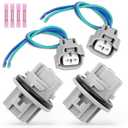 Front Turn Signal Light Socket with Pigtail Connector Fit for Toyota 4Runner C-HR Camry Corolla Highlander Prius RAV4 Tacoma Lamp Bulb Plug Holder and Wire Harness Replace OE 90075-60028 2PCS