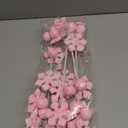 Norme 6 Pcs 18" Pink Christmas Gingerbread Cookie Snowflake Picks Pink Christmas Tree Ornaments Snowflake Tree Picks Ornaments Artificial Xmas Vase Fillers for Table Centerpiece Decorations