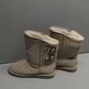 DREAM PAIRS Women's Mid Calf Winter Snow Boots Fashion FuzzyChic Buckle Booties Size 10