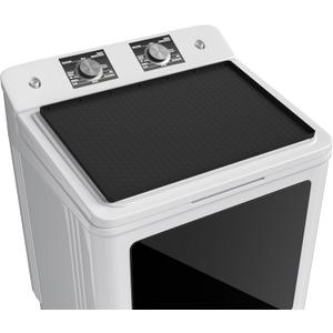 Dryer Top Protector Mat - Silicone Dryer Cover for The Top - 25" x 19" Waterproof Non-Slip Washable - Top Cover Pad for Kitchen Laundry 1 Piece Black