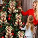 JarThenaAMCS Christmas Wired Edge Ribbons 20 Yard Nutcracker Wrapping Ribbon Xmas Decorative Fabric Ribbon for Wreath Bow Making DIY Crafts Supplies, 2 Rolls