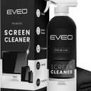 EVEO Screen Cleaner Spray Kit (Streak-Free) TV Screen Cleaner for Smart TV, LCD, LED, OLED | Computer Screen Cleaner Spray and Wipe Microfiber Cloth for TV, Monitor, Laptop, iPad, Car & More - 1 Pack