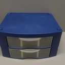 Locker Drawer. Includes 2 Removable Drawer Dividers. Heavy Duty. Fits 12" Wide Locker (Blue Double)