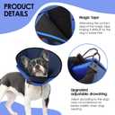 Small Dog Cone Collar, Adjustable Soft Dog Cone for Small Dogs to Stop Licking, Breathable Pet Recovery Cone for Small Male Female Dogs, Blue S (Blue)