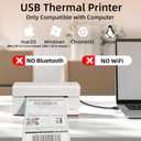 ORGSTA USB Shipping Label Printer - T001 4x6 Thermal Label Printer for Small Business, High Speed Label Printers for Shipping Package, Used for Ebay, Amazon, Shopify, Etsy, USPS, FedEx(USB Only)