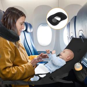 Toddler Airplane Seat Extender & Travel Bed with Neck Pillow  Baby Travel Essentials for Flying  Fits Economy Seats - todller Travel Bed - Baby Flight Bed on Lap, Baby seat Extender - Black Color Toddler Airplane Seat Extender & Travel Bed with Neck Pillow  Baby Travel Essentials for Flying  Fits Economy Seats - todller Travel Bed - Baby Flight Bed on Lap, Baby seat Extender - Black Color