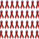 PATIKIL 100 Pieces Polyester Ribbon Satin Pins, Awareness Ribbon Satin with Safety Pins, Red Black