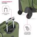 SWISSGEAR Sion Softside Expandable Spinner Luggage Durable Lightweight Travel Suitcase, Evergreen, Carry-On 21-Inch