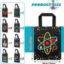 Ferraycle 24 Pcs Science Party Favor Bags Party Decorations for Lab Week 2026 Laboratory Supplies Books, Stationery Goodie Gift Treat Bag(Black,Cool)