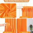 8x10FT Orange Backdrop Curtains for Wedding Parties, Wrinkle Free Polyester Photography Backdrop Drapes for Baby Shower Birthday Parties Easter Stage Background Stand Decorations 4x10ft,2 Panels