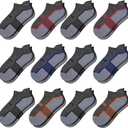Comfoex 12 Pairs Boys Socks - Ankle Low Cut Athletic Half Cushioned Short Socks For Kids 4-6, 6-8, 8-10 Years Old