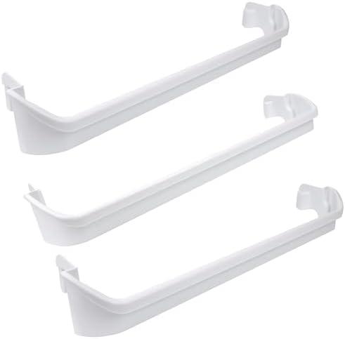 BlueStars 1x 240534701 Middle Bar and 2x 240534901 Top and Bottom Door Shelf Rack - Compatible with Frigidaire and Kenmore Refrigerators - Replaces AP3214630, 948954, AH734935, EA734935